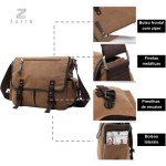Bolsa Tiracolo Masculina Mensageiro Transversal Pasta Resistente Carteiro Ideal Para Trabalho Viagem Acabamento Em Couro Alça Grande Ajustável Estilo Moderno - ZAFIN - Imagem 8