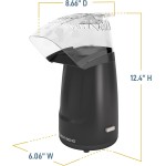 West Bend Máquina de pipoca Air Crazy para lanches saudáveis sem óleo, 4 litros, preta - Imagem 6