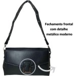 Bolsa Feminina Transversal Baguete Tiracolo De Ombro Pequena - Imagem 4