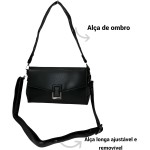Bolsa Feminina Transversal Baguete Tiracolo De Ombro Pequena - Imagem 6