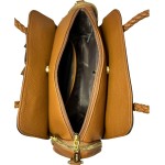 Bolsa Feminina Transversal De Ombro Bau Media Couro Pu Tote - Imagem 8