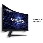 Monitor Gamer Curvo Samsung Odyssey 34’’, Ultra WQHD, 165Hz, 1ms, tela ultrawide, HDMI, Display Port, Freesync Premium, preto, série G5 - Imagem 4