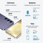 Smartphone Samsung Galaxy S24+, Galaxy AI, Selfie de 12MP, Tela de 6.7" 1-120Hz, 256GB, 12GB RAM - Violeta - Imagem 4