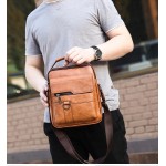Bolsa Masculina Transversal couro PU + Carteira - Imagem 2