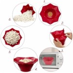 Pipoqueira de Silicone Retrátil para Micro-ondas, 19cm Diâmetro, Preparo sem Óleo, Dobrável 5,5cm - Imagem 7