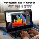 Samsung Galaxy Book4 Intel® Core™ i5-1335U, Windows 11 Home, 8GB, 256GB SSD, Iris Xe, 15.6'' Full HD LED, 1.55kg*. - Imagem 5