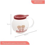 Balde Pipoqueira Silicone Para Micro-ondas Sem Óleo, Retrátil, 280g, 26x14.5cm, Material Plástico - Imagem 3