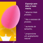 Makelovers Esponja Ep10 Gota Chanfrada Para Maquiagem Macrilan - Rosa Claro Macrilan - Sem Latex - Imagem 6