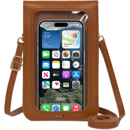 Small Crossbody Bags for Women, Leather Cell Phone Purse with Adjustable Strap, Handbags Bag for Travel Shopping
