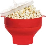 Pipoqueira de Silicone Retrátil para Micro-ondas, 19 cm x 14 cm, Dobrável para 5,5 cm, Preparo Sem Óleo, Plástico e Silicone - Imagem 3