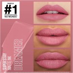 Maybelline SuperStay Matte Ink Batom Líquido Matte Longa Duração 16H com Aplicador Preciso, Não Transfere e Cor Intensa, Acabamento Matte Confortável, Cor 10 Dreamer Rosa Nude, 5ml - Imagem 3