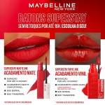 Maybelline SuperStay Matte Ink Batom Líquido Matte Longa Duração 16H com Aplicador Preciso, Não Transfere e Cor Intensa, Acabamento Matte Confortável, Cor 10 Dreamer Rosa Nude, 5ml - Imagem 5