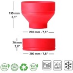 Pipoqueira de Silicone para Micro-ondas, Retrátil, Sem Óleo, Balde de Pipoca, 26 x 14,5 cm Aberta, 26 x 6 cm Fechada, 280g - Imagem 3