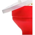 Pipoqueira de Silicone para Micro-ondas, Retrátil, Sem Óleo, Balde de Pipoca, 26 x 14,5 cm Aberta, 26 x 6 cm Fechada, 280g - Imagem 7