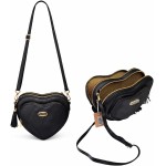 Bolsa transversal feminina formato coração mini bolsa - Imagem 2