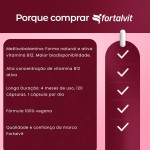 Vitamina B12 Ativa (metilcobalamina) Longa Duração: 4 Meses de Uso, Cápsulas Vegana, 120 Cápsulas,Fortalvit - Imagem 5