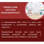Vitamina B12 Ativa (metilcobalamina) Longa Duração: 4 Meses de Uso, Cápsulas Vegana, 120 Cápsulas,Fortalvit - Imagem 6