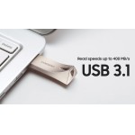 SAMSUNG Flash Drive USB BAR Plus 3.1, 128 GB, 400 MB/s, invólucro de metal resistente, expansão de armazenamento para fotos, vídeos, música, arquivos, MUF-128BE3/AM, prata champanhe - Imagem 5