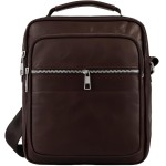 Bolsa Transversal Masculina Couro Resistente com Vários Bolsos Tiracolo Ombro Alça Ajustável - Imagem 7