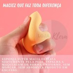 Kit Esponjas e Pincel para Maquiagem Profissional com Estojo – 1 Pincel Hexagonal, 1 Esponja Cogumelo, 2 Esponjas Gota 3D – Aplicação de Base, Corretivo, Contorno, Pó, Blush e Iluminador - Imagem 4