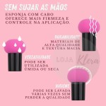 Kit Esponjas e Pincel para Maquiagem Profissional com Estojo – 1 Pincel Hexagonal, 1 Esponja Cogumelo, 2 Esponjas Gota 3D – Aplicação de Base, Corretivo, Contorno, Pó, Blush e Iluminador - Imagem 6