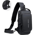 Bolsa Pochete Anti Furto Transversal Couro Ombro Impermeável - Imagem 3