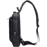 Mochila Transversal Masculina Mochila Feminina Unissex com cadeado à prova d água anti-roubo bolsa com porta de carregamento USB bolsa de ombro Impermeável Premium - Imagem 7