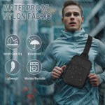 Mini bolsa tiracolo masculina, à prova d'água, pequena, bolsa tiracolo leve para transporte diário para viagem, caminhada, esporte - Imagem 3
