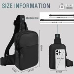 Mini bolsa tiracolo masculina, à prova d'água, pequena, bolsa tiracolo leve para transporte diário para viagem, caminhada, esporte - Imagem 4