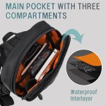 Mini bolsa tiracolo masculina, à prova d'água, pequena, bolsa tiracolo leve para transporte diário para viagem, caminhada, esporte - Imagem 5