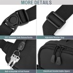 Mini bolsa tiracolo masculina, à prova d'água, pequena, bolsa tiracolo leve para transporte diário para viagem, caminhada, esporte - Imagem 6