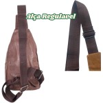 Mini Mochila Pochete Bolsa Tiracolo Transversal Ombro Masculina Feminina Saída Fone de Ouvido Couro sintético Shoulder Bag - Lene (Marrom) - Imagem 6