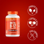 Metil B-12 Vegan Vitamin Metilcobalamina 414% VD, 60 cápsulas, Biogens - Imagem 4
