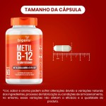 Metil B-12 Vegan Vitamin Metilcobalamina 414% VD, 60 cápsulas, Biogens - Imagem 5