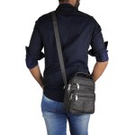 Bolsa Transversal Masculina e Feminina Tiracolo Couro Bovino Legítimo Shoulder Bag 014 - Imagem 3