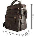 Bolsa Transversal Masculina e Feminina Tiracolo Couro Bovino Legítimo Shoulder Bag 014 - Imagem 4