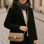 Bolsa Transversal Feminina Baguete Alça Tiracolo Couro Pu QUBCCUM - Imagem 2