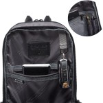 BANGE Mini Mochila Masculina Bolsa Transversal de Ombro Impermeável Pequena Pochete Premium com Detalhes em Couro Compacta com Diversos Bolsos e Compartimentos Shoulder Bag Bange - Imagem 9