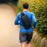 Mochila Transversal Masculina Mochila Feminina Unissex com cadeado à prova d água anti-roubo bolsa com porta de carregamento USB bolsa de ombro Impermeável Premium - Imagem 8