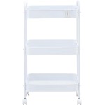 Carrinho Organizador Multiuso Gala Evolux, com Rodinhas em Ferro na Cor Branca. - Imagem 3