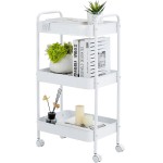 Carrinho Organizador Multiuso Gala Evolux, com Rodinhas em Ferro na Cor Branca. - Imagem 4