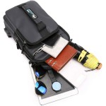 Bolsa Transversal Masculina com Carregador USB, Mochila de Ombro - Imagem 3