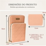Kit Bolsa Carteira Porta Celular Alça Transversal Tiracolo QUBCCUM - Imagem 6