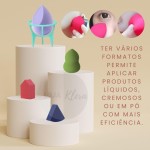 Kit 11 Esponjas Facial Para Maquiagem Multifuncional + 1 Suporte - Imagem 6