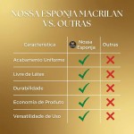 Macrilan Esponja Para Acabamento De Maquiagem Dupla Sem Latex Ep21 - Cores Sortidas - Imagem 4