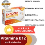 Metilcobalamina Sublingual 9,9mcg Vitmina B12 Pura Comprimido Mastigavel Sabor Cereja Alta Absorcao Dosagem Maxima Vegana Enzicoba 60 Comprimidos - Imagem 7