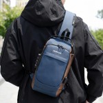 Bolsa Mochila Transversal Compacta Antifurto Unissex Com Cadeado, Porta USB, 7 Compartimentos E Tecido Resistente À Água - Imagem 3