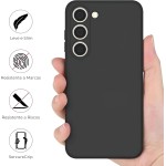 Capa para Samsung [Galaxy S25 FE] Capinha Premium Ultra Slim Case com Proteção de Camera, Anti Impacto e Resistente, Anti Riscos, Leve, Aveludada e Design Elegante (Preto) - Imagem 3