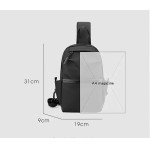 Mochila masculina e feminina emborrachada à prova d'água bolsa de ombro mochila transversal bolso anti-furto shower bag - Imagem 4