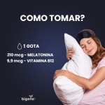 Night Calm B12: Melatonina e Vitamina B12 em gotas, com Sabor Frutas Vermelhas, Unidade 30 ml, Bigens. (Unidade) - Imagem 3